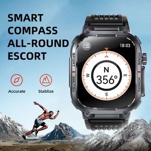 Montre connectée S320B pour homme, écran TFT 2,02 pouces, fonction lampe torche, forme carrée, sport, fitness, compatible iOS et Android - Product Image 4