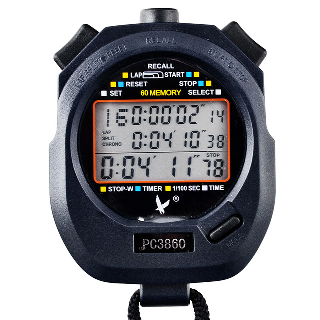 Tianfu PC3830 Three-row 30-channel Memory Digital Timer Training Sports l Dedicated Fitness Timer Watch