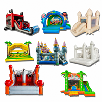 Château gonflable commercial en PVC de grande taille avec toboggans, trampolines et jeux, parc de trampolines extérieur certifié CE, installation facile