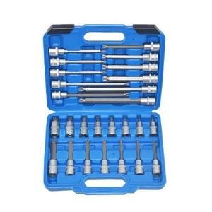 Jeu de 26 embouts multiprofile à longue portée, anti-effraction, mâle 12 points, <span class=keywords><strong>Torx</strong></span> étoile M5 à M16, 1/2 pouce - Product Image 1