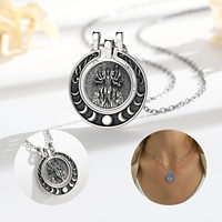 Merryshine 925 argent Sterling Triple lune déesse Hécate collier magique Wiccan païen amulette bijoux pendentif pour les femmes