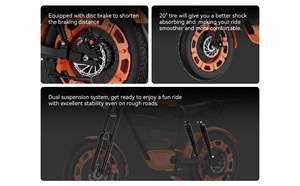 Vélo Tout-Terrain Longue Portée Rétro pour Adultes, Moto Électrique 750W 48V 13Ah, Pneus Larges pour Montagne, Neige, Plage KS - Product Image 4