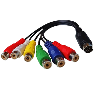 Per ricevitori TV televisori monitor proiettori S-Video Mini DIN 10pin maschio a 5RCA femmina cavo di alimentazione AV - Product Image 5