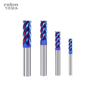 FEIDA Solid <strong>Tungsten</strong> Carbide 4 Flutes Flat <strong>End</strong> <strong>Mill</strong> HRC55 HRC60 HRC65 Ball Nose Endmill Milling Cutter Tools for Stainless Steel - Product Image 5