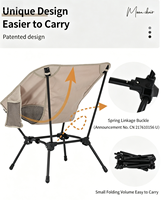 Chaise de camping carrée classique pour l'extérieur - Pliable, légère, idéale pour les pique-niques, les campings et la détente en plein air