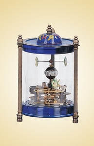 Horloge mécanique vintage et unique en forme de cage à oiseaux en laiton - Product Image 4