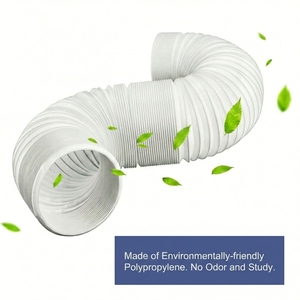 Tuyau flexible en acier, PP, PVC pour climatiseur portable, adaptateur de ventilation en plastique, tuyau d'évacuation - Product Image 1