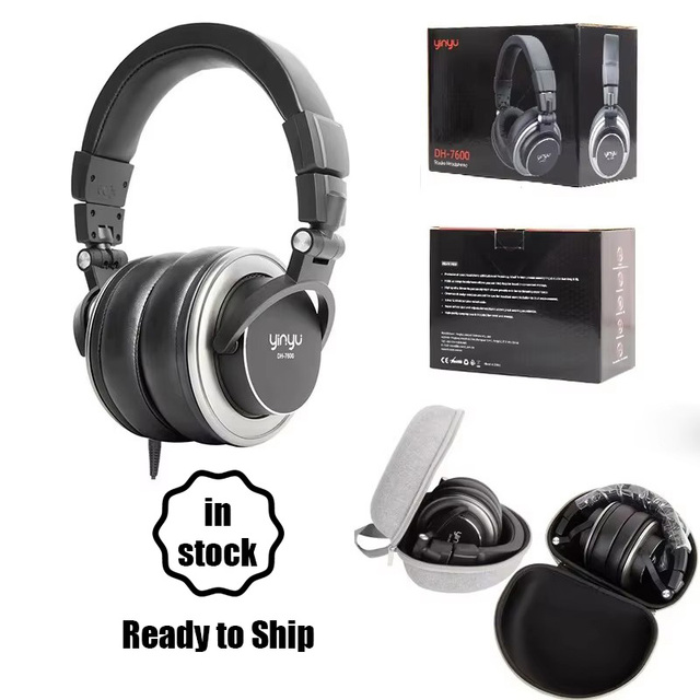 Yinyu DH7600 DJ Monitoring Headphones 3.5mm Wired Studio Headphones with Pro Audio & Comfort for Live Mixing