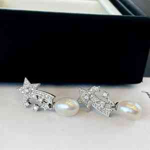 Nuovo orecchini di <span class=keywords><strong>perle</strong></span> cometa S925 in puro argento con orecchini d'acqua dolce naturale con gocce d'acqua di riso orecchini di <span class=keywords><strong>perle</strong></span> per belle ragazze - Product Image 5