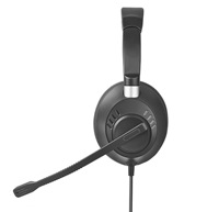 Casque de centre d'appels Talkvioce, casque USB binaural avec contrôle du volume pour centre d'affaires
