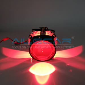 Faro dell'automobile del Diavolo Eye <span class=keywords><strong>H1</strong></span> <span class=keywords><strong>Mini</strong></span> Hid Obiettivo Del Proiettore <span class=keywords><strong>Led</strong></span> Rosso Gli Occhi del Diavolo - Product Image 2