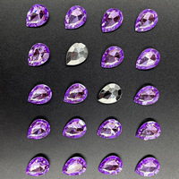 Promo Panas 500pcs Kristal Akrilik Ramah Lingkungan 13x18mm Bentuk Tetes, Rhinestone Flatback Tempel Lem untuk Pakaian, Aplikasi Pernikahan, Permata