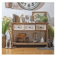 Console en bois de style ferme antique – Meuble de rangement durable pour entrée, appartement, salon, salle à manger – Installation facile