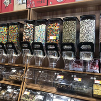 Distributeur de nourriture en vrac hermétique sans BPA pour usine, conteneurs à bonbons, bac à gravité, distributeur de céréales et de grains de café pour présentation en magasin de bonbons