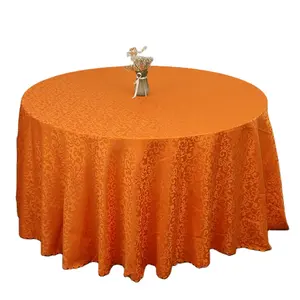 Factory price new tables cloths polyester jacquard tablecloths for wedding restaurants