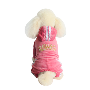 OEM/ODM cachorro con capucha ropa para mascotas polar cuatro patas al por mayor terciopelo gato abrigo personalizado liso ropa para perros - Product Image 2