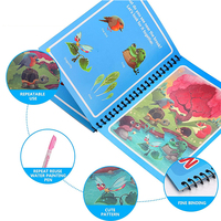 Livre de griffonnage pour enfants unisexe, planche à dessin magique à l'eau, jouet réutilisable pour l'apprentissage et l'éducation, cadeau de Noël