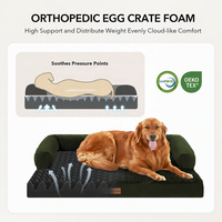Coussin orthopédique en forme de U pour chien, imperméable, en mousse alvéolée, canapé pour animaux de compagnie, taille personnalisée, vente en gros d'usine OEM