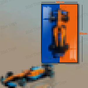 Cadre mural pour voiture de sport en blocs de construction, belle maison, possibilité de personnalisation, nombreux styles au choix - Product Image 3