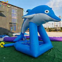 Canons à bulles gonflables en mousse PVC de bonne qualité, modèles de dauphins de dessin animé, pour parcs, piscines, DJ, discothèques, machines à jet de mousse pour fêtes