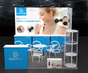 Diseño de cabina de exposición de lujo personalizado con luz para equipos de ferias comerciales para exhibición en ferias comerciales y exposiciones - Product Image 5