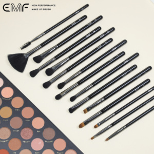 Juego de Brochas de Maquillaje Profesionales Negras EMF, 15/18 Piezas, Marca Privada, Venta al por Mayor, Brochas para Difuminar Maquillaje, Belleza para Mujeres - Product Image 3