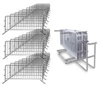 Vente d'usine Panneau de barrière métallique emboîtable portable Barrière de contrôle des foules pour la gestion des files d'attente à l'aéroport au stade au concert