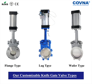 วาล์วเกตแบบมีใบมีดลม COVNA B2Bclearance Sale รุ่น AC220V DN50 ผลิตจากสแตนเลส 304 มาตรฐาน ANSI - Product Image 2
