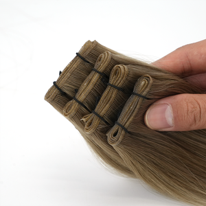 Extensiones <span class=keywords><strong>de</strong></span> Cabello Invisibles Genius Weft <span class=keywords><strong>de</strong></span> la Fábrica Juancheng Lanmuse, Cabello Humano Virgen Ruso, Color Balayage Oscuro y Claro - Product Image 4