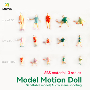 1/50-1/100 Échelle Miniature Sport Chiffres Modèle ABS Plastique Peint Chemin De Fer <span class=keywords><strong>Train</strong></span> Disposition Diorama Construction Figurines Ensemble - Product Image 2