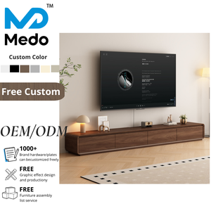 Mobile <span class=keywords><strong>TV</strong></span> in Legno Massello di Noce Moderno e Semplice, Tavolino da Caffè Regolabile, Supporto <span class=keywords><strong>TV</strong></span> Minimalista per Sala da Pranzo, Hotel, <span class=keywords><strong>Soggiorno</strong></span> - Product Image 1