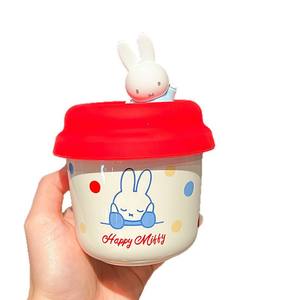 Miffy <b>Ceramic</b> Coffee <b>Mug</b> With <b>Lid</b> 300ml Leak Proof Gift Cup For Home Office Use - Product Image 4