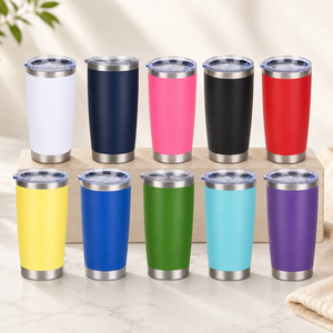 20 oz Stainless Steel <b>Double</b> <b>Wall</b> Vacuum Insulated Tumbler with Lid Custom Logo Laser Engraving - Product Image 2