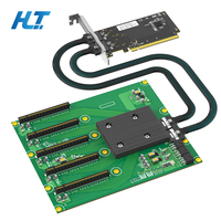 Kit d'extension de backplane GPU 5 ports PCIe 4.0 avec puce de commutation PEX88096, interface SFF-8654-8i, mode de traversée, pour serveur IA multi-GPU, en stock
