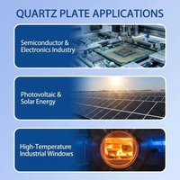 Plaque de verre de quartz CNC de haute précision avec trous personnalisés pour l'industrie des semi-conducteurs