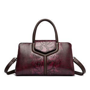 Sac à main en PU de luxe à motif géométrique, avec rivets décoratifs, design durable, fermeture éclair, bandoulière portable - Product Image 5