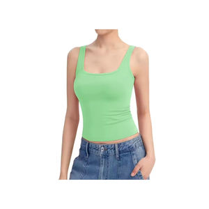 Women's 100% Export Quality Tank-<b>Top</b> Summer <b>Sleeveless</b> Cozy-Wear Knitted Fabric All-Day Comfort Wholesale Price in Bangladesh - Product Image 1
