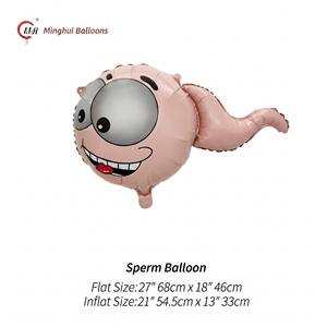 Ballon en Mylar Drôle et Coquin pour Enterrement <span class=keywords><strong>de</strong></span> Vie <span class=keywords><strong>de</strong></span> Jeune Fille - Sperm & Ovule - Décorations <span class=keywords><strong>de</strong></span> Fête Adulte - Product Image 5