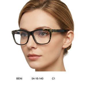 Lunettes carrées classiques en acétate pour hommes et femmes, lunettes optiques imprimées à <span class=keywords><strong>la</strong></span> mode - Product Image 1