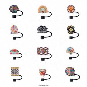 Estilo caliente Toppers de paja Baby Shower <span class=keywords><strong>Taylor</strong></span> Swifting Miley Cyrus LanaDelRey Selena Las mejores tazas de paja de silicona para niños pequeños - Product Image 4