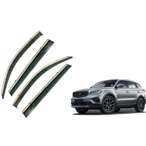 แผ่นบังลมหน้าต่างสำหรับ Geely Boyue Pro 2020 ชุดกันฝน แผ่นบังลมข้าง ป้องกันลม อุปกรณ์ตกแต่งรถยนต์ - Product Image 1