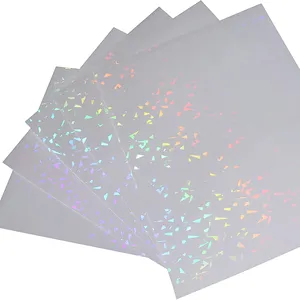 Голографическая наклейка, бумажные виниловые листы, самоклеящиеся прозрачные голографические перманентные виниловые Многослойные ламинаты для поделок своими руками