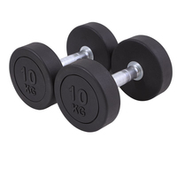 Haltère Rond Noir de Fitness Personnalisé en Caoutchouc, 20 Livres, 90 lb, Haltères Réglables en Chrome de 20 kg, 12 kg, 25 kg