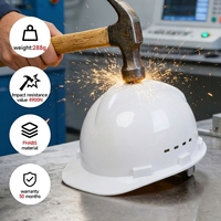 Casque de sécurité CE EN397 avec logo personnalisé, directement de l'usine, casque de chantier ventilé, casque de protection léger breveté FHABS
