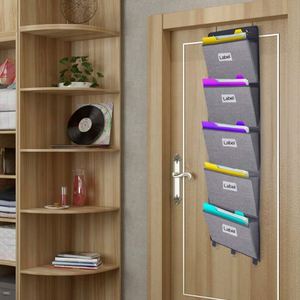Over the Door Organizer <b>Wall</b> Closet Hanging Organizer Metal Hooks Foldable Hanging <b>Shelves</b> - Product Image 6