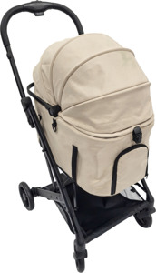 Premium Aluminium 4-wiel grote honden- en kattenbuggy, verstelbaar, opvouwbaar, waterdicht, met standaard, éénhands inklapbaar, 20 kg - Product Image 4