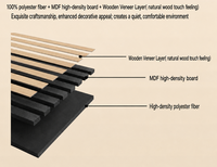Panneaux acoustiques souples en feutre polyester à grain de bois MDF, épaisseur 18 mm, NRC élevé 0,95, absorption acoustique, bois naturel, salon, chambre à coucher