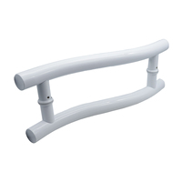 ZD Design moderne verre commercial poignée de porte en bois acier inoxydable H forme 304 polonais rond Tube douche tirer pour hôtels