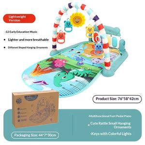 Tapis d'éveil musical pour bébé avec <span class=keywords><strong>piano</strong></span>, jouets éducatifs pour l'interaction parent-enfant, animaux de dessin animé en plastique - Product Image 2