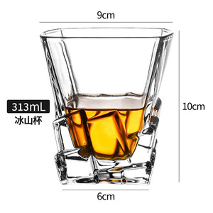 Venta al por mayor Old Fashioned Whisky Glasses Cup Luxury Diamond Crystal Whisky <span class=keywords><strong>Rock</strong></span> Glass para <span class=keywords><strong>Bar</strong></span> - Product Image 4